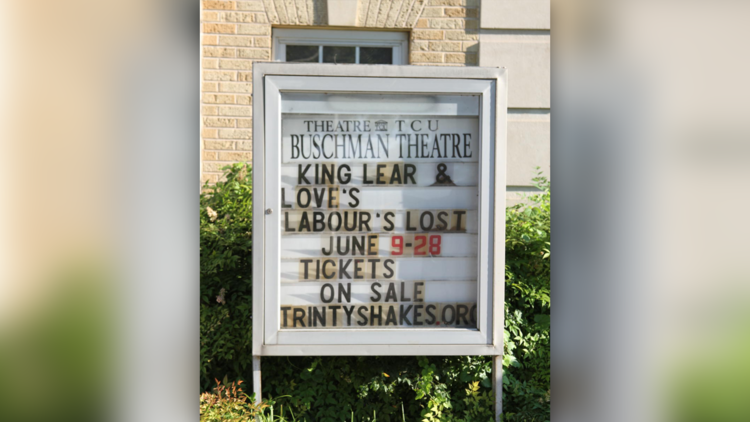 The Trinity Shakespeare Festival will feature King Lear and Loves Labours Lost. The shows will be performed in Buschman and Hays theaters.