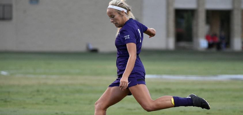 A four-goal outburst in the first half helped TCU cruise to a 5-0 win over Iowa State in its Big 12 opener Friday night.