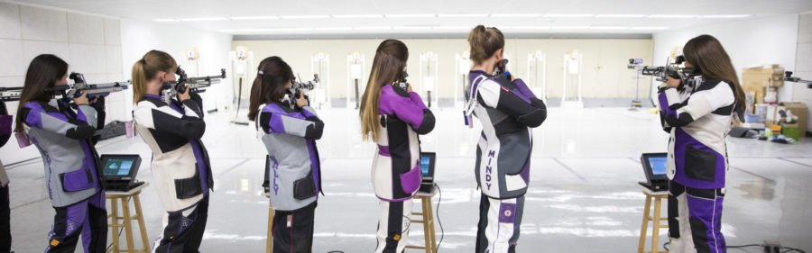 TCU Rifle Team photographed on the Campus of TCU in Fort Worth, Texas on August 28, 2015. 