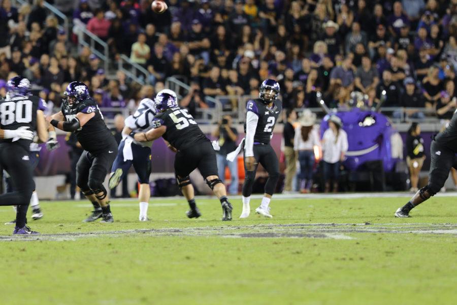 Trevone Boykin watches the ball sail during Thursdays victory over West Virginia