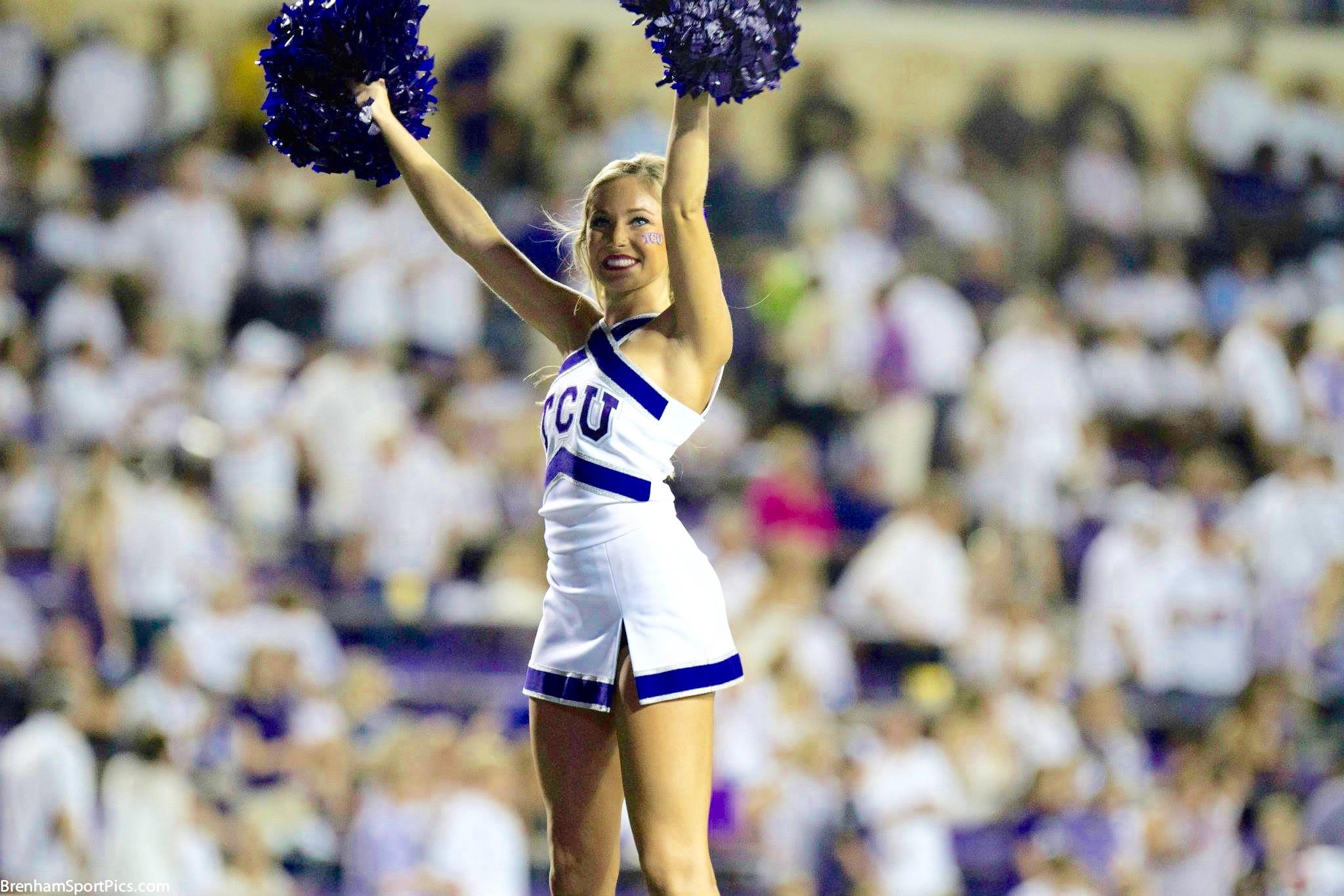 TCU+cheerleader+has+five+times+the+amount+of+Twitter+followers+as+senior+quarterback+Trevone+Boykin+and+double+the+amount+of+TCU+football+head+coach+Gary+Patterson+due+to+her+status+as+a+cheerlebrity.+