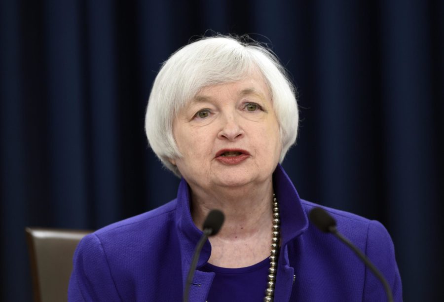 Federal Reserve Chair Janet Yellen speaks during a news conference in Washington on Dec. 16, 2015, following an announcement that the Federal Reserve raised its key interest rate by quarter-point, heralding higher lending rates in an economy much sturdier than the one the Fed helped rescue in 2008. (AP Photo/Susan Walsh)
