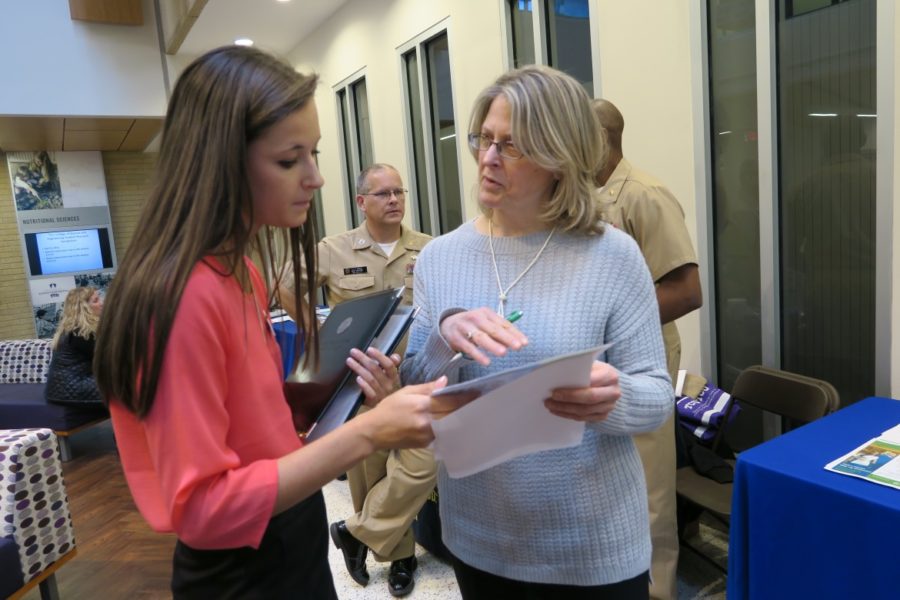 Senior Meghan Riegel spoke with a Texas Health Resources recruiter.