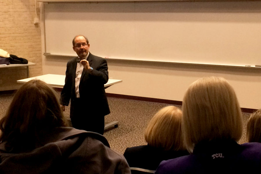 Dr. Marc Kahn was the third of four dean candidates for TCUs new medical school to speak at an open forum. 