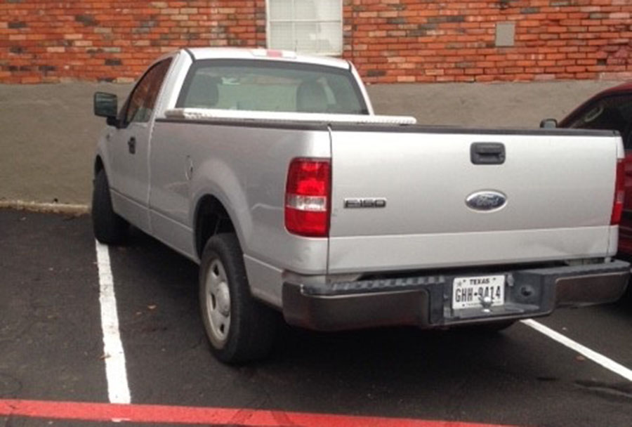 TCU police issued this photo of Staley's vehicle, license plate GHH-9414. 
