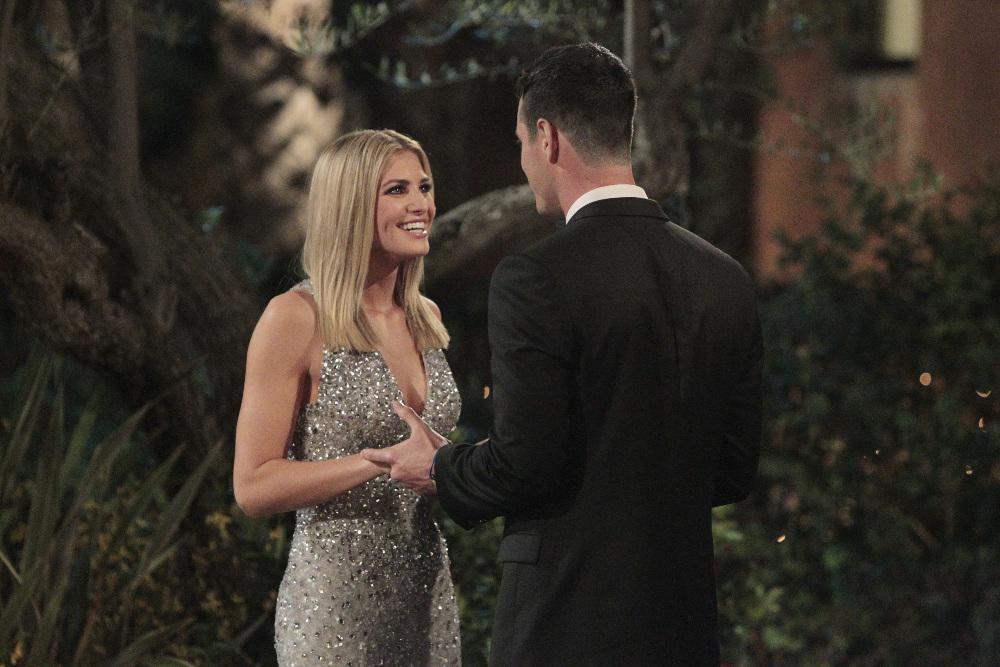 TCU alum Olivia Caridi received the "first impression rose" on last night's season premiere of "The Bachelor." (Photo: Rick Rowell/ABC Television Group) 