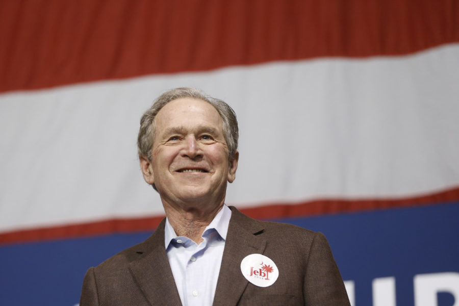 Former+President+George+W.+Bush+campaigns+for+his+brother+Republican+presidential+candidate%2C+former+Florida+Gov.+Jeb+Bush+Monday%2C+Feb.+15%2C+2016%2C+in+North+Charleston%2C+S.C.+