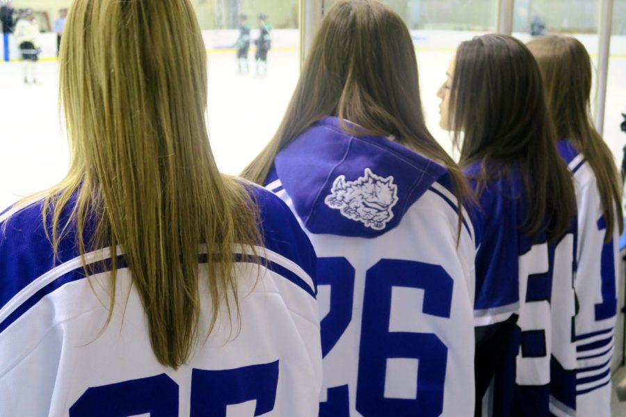 TCU Ice Girls  at a home game.