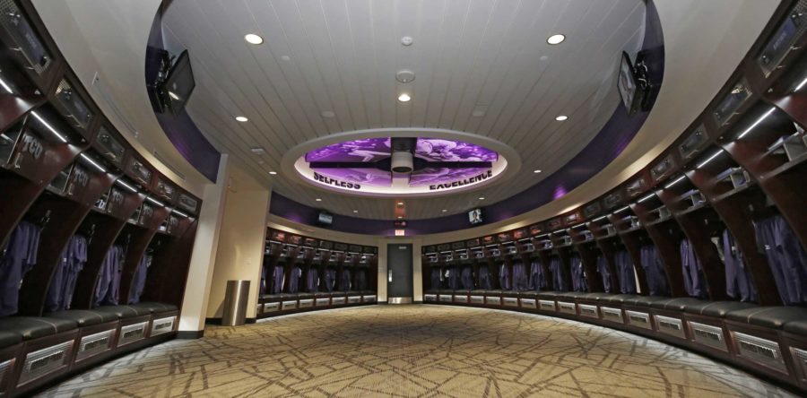 TCU Baseball facility an locker room reveal to players at Lupton Stadium in Fort Worth, Texas on February 10, 2016. (Photo by/Sharon Ellman)