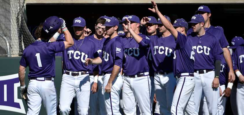 TCU+Baseball+vs+Southern+Illinois+at+the+Lupton+Stadium+on+the+TCU+campus+in+Fort+Worth%2C+Texas+on+February+13%2C+2015.++