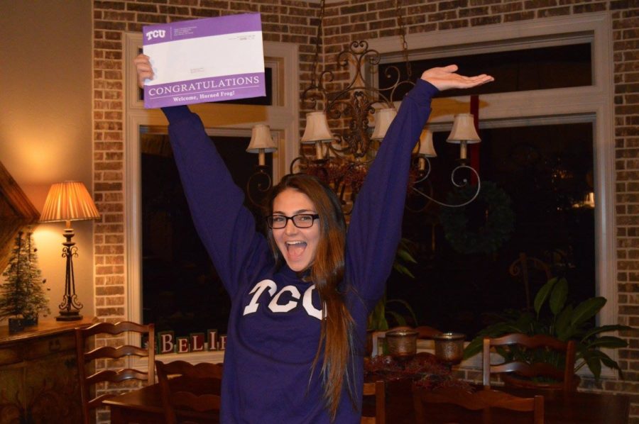 Hannah+Dooley%2C+after+being+accepted+to+TCU%2C+made+a+video+on+the+Vivoom+app+to+show+off+her+excitement.+