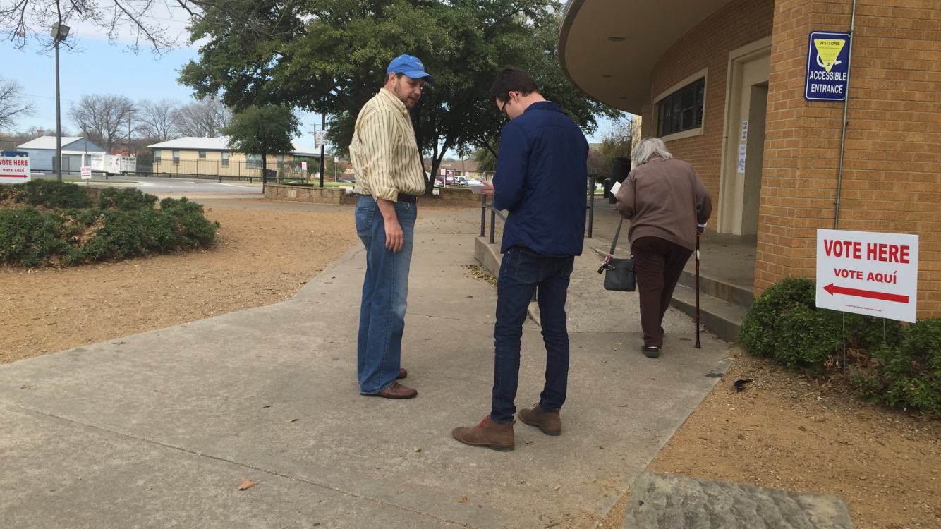 Voters showed up to cast their ballots at R.L. Paschal High School. 