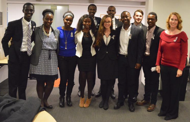 The Rwandan Student Committee attending the 22nd Annual Rwandan Genocide Commemoration at the Embassy to Rwanda in Washington, D.C. on April 7. 