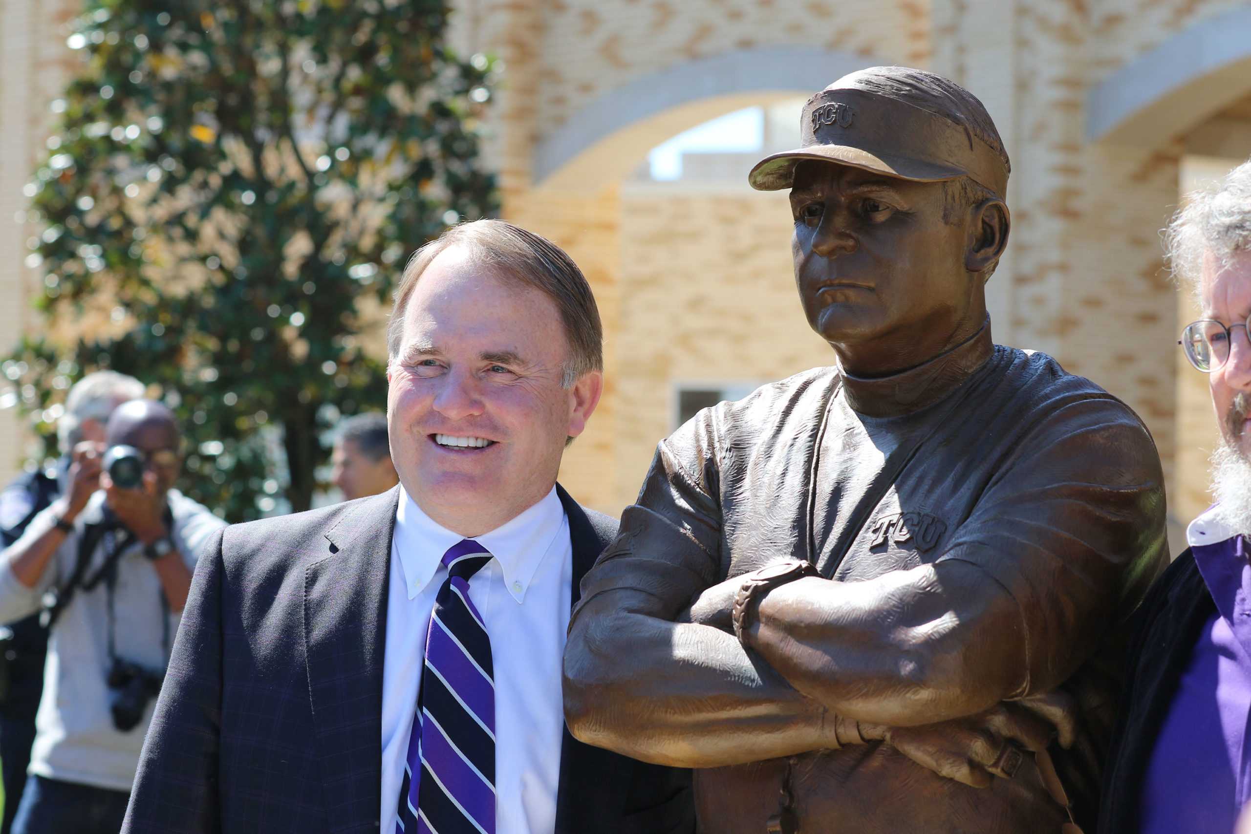The+life+sized+statues+showcase+how+far+TCU+has+come+in+college+football.