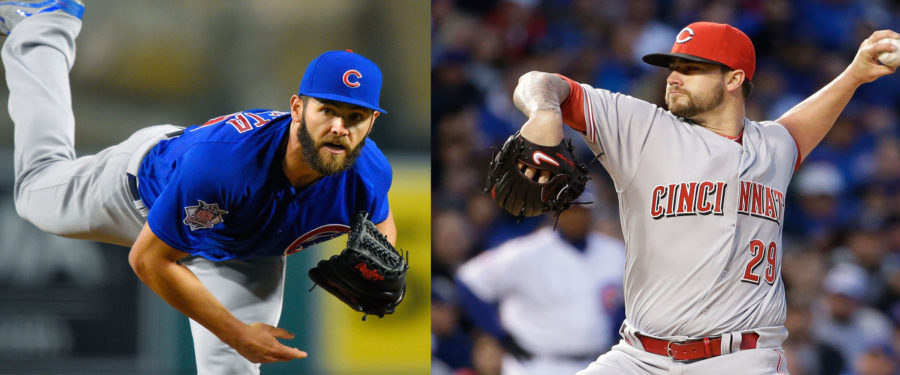 Chicago Cubs starting pitcher Jake Arrieta and Cincinnati Reds starting pitcher Brandon Finnegan will face off in Cincinnati tonight. The two pitchers are former TCU standouts. 