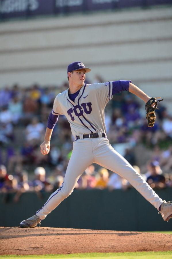 Brian Howard was outstanding on the mound for the Frogs in an 8-1 win.