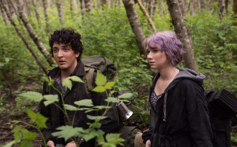 This image released by Lionsgate shows Wes Robinson, left, and Valorie Curry in a scene from Blair Witch. (Chris Helcermanas-Benge/Lionsgate via AP)