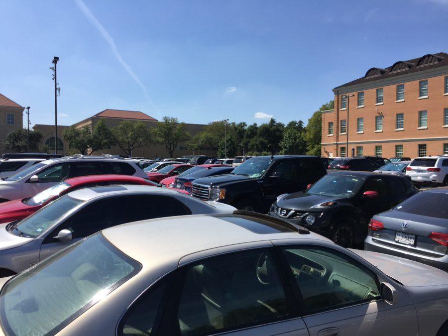 Parking in lots like this one on TCUs campus can be difficult.