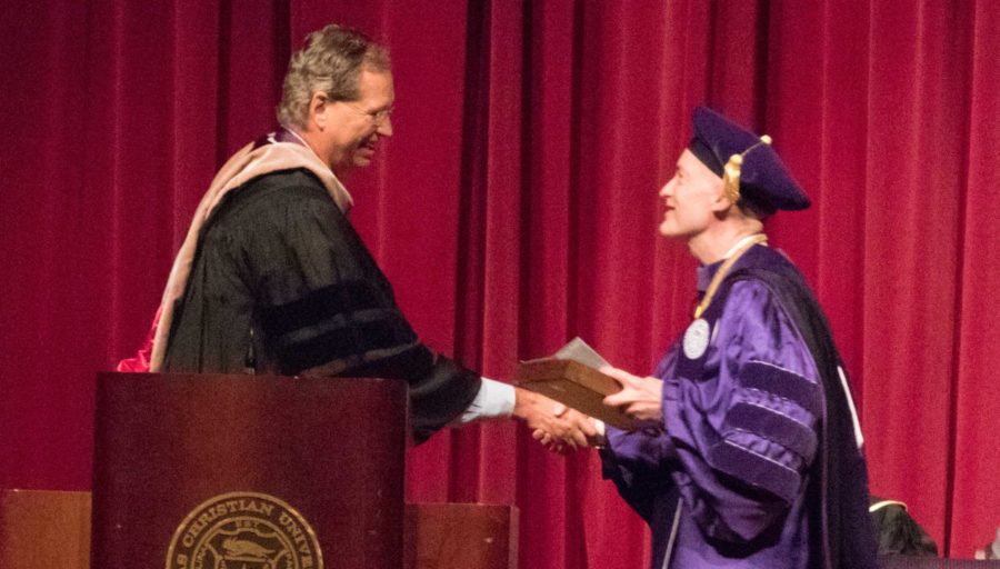 Dr. William Cron received the Chancellors Award at Fall Convocation on Tuesday.