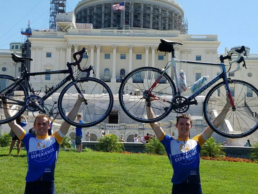 John Edmond (left) and Blake McGovern (right) in Washington D.C. after finishing The Journey of Hope.