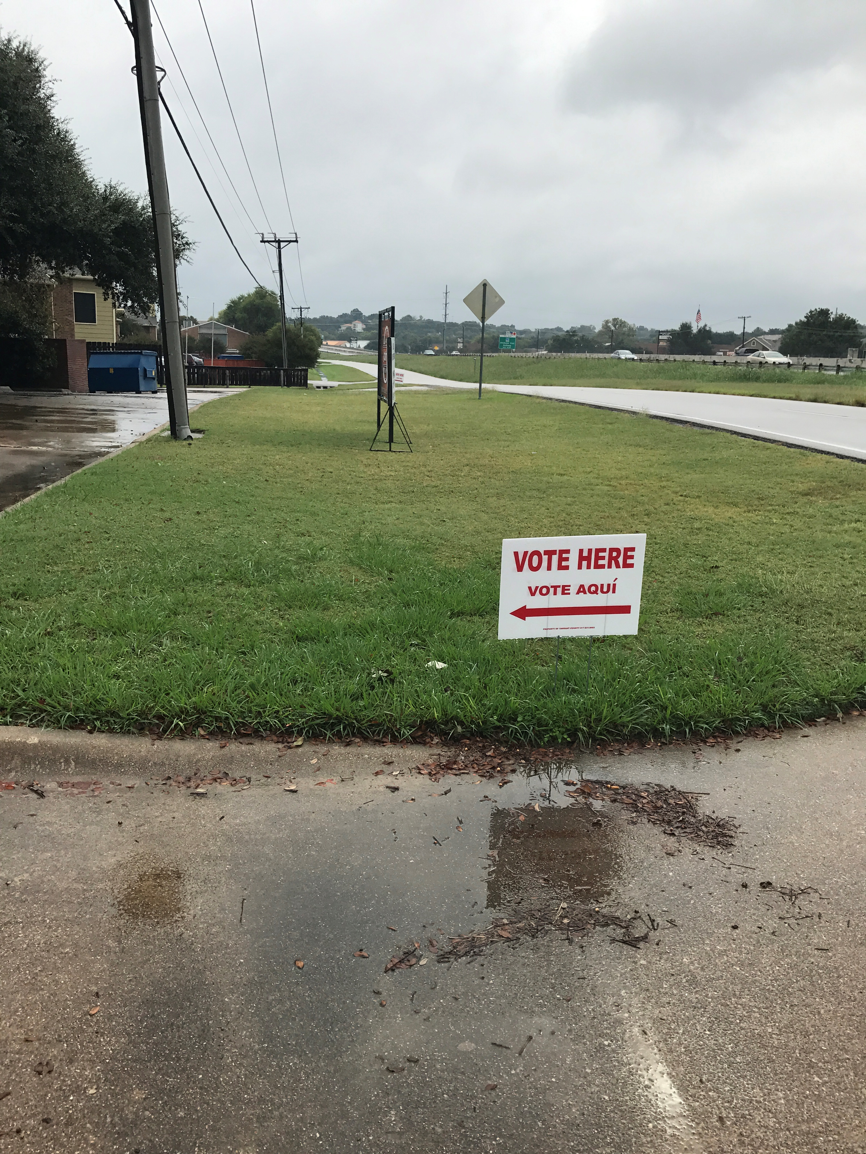 Few voters braved the weather at Trinity Chapel. 