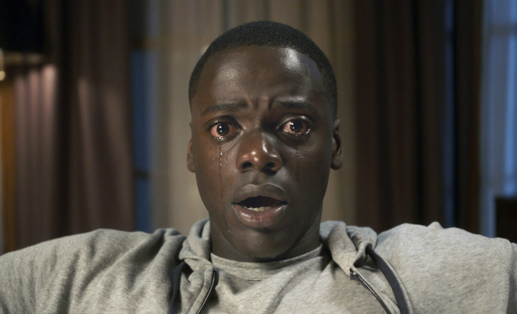 This image released by Universal Pictures shows Daniel Kaluuya in a scene from, "Get Out." (Universal Pictures via AP)
