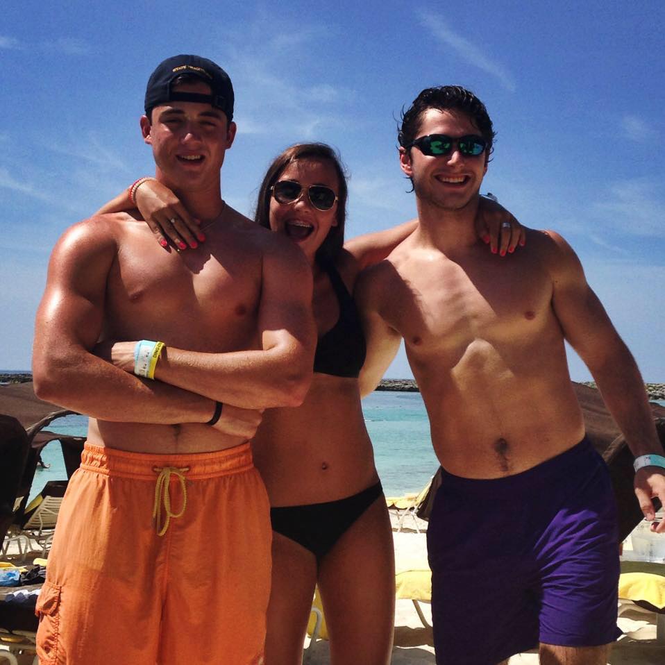 TCU Senior Nick Boden (right) and friends on vacation.