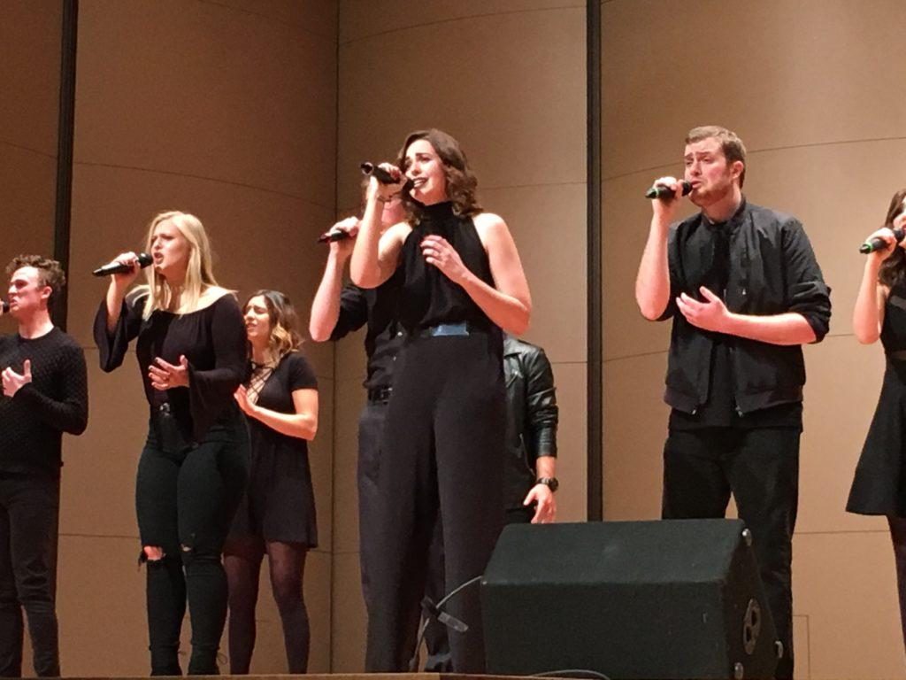 Katlin Hess performs a solo during the ICCA Quarterfinal competition Saturday, February 16, 2017. 