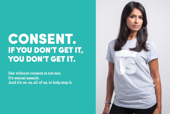 It's On Us informs students about consent. Photo courtesy of ItsOnUs.org