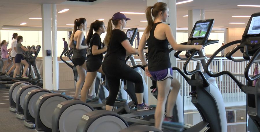 Many students are hitting the gym before they hit the beach for spring break.