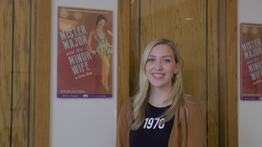 TCU senior Devin Berg is seeing her words come to life on stage.