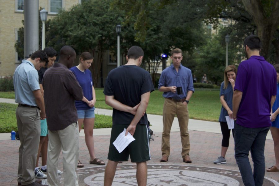 Students+stood+together+in+light+of+a+national+day+of+prayer.