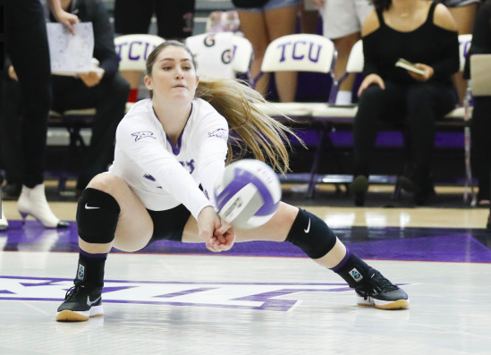 TCU Volleyball was swept by the Baylor Bears Saturday. (Photo courtesy of gofrogs.com)