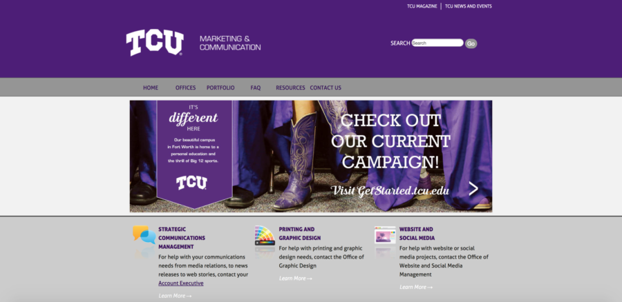 The TCU marketing department is redesigning campus websites