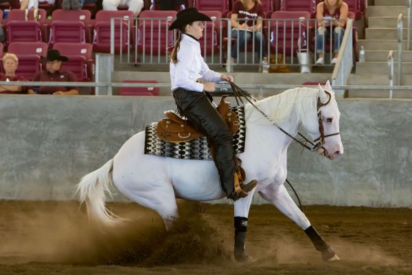 Carly Lombard competes in a loss against the Texas A&M Aggies.