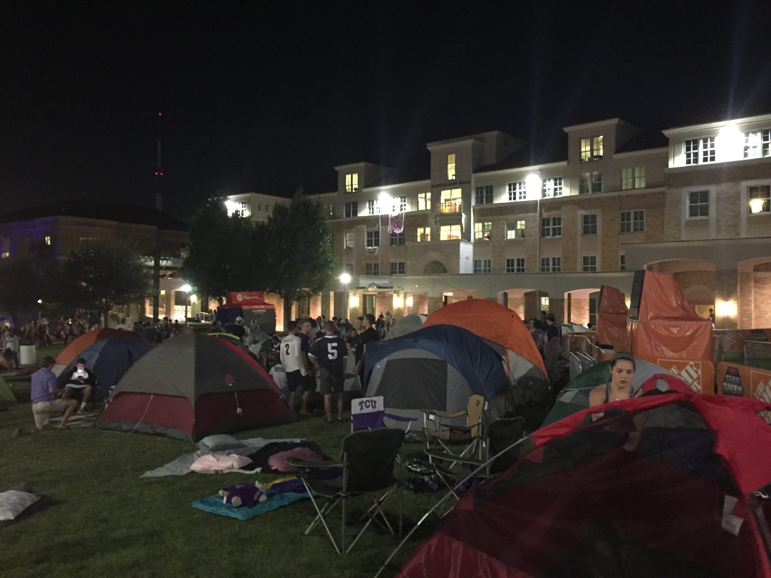 Students camp out to get full GameDay Experience TCU 360