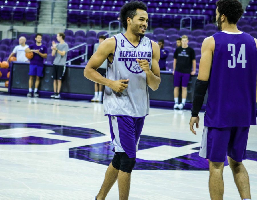 Shawn Olden at TCU Mens Basketball first official practice. Photo by Carolina Olivares 