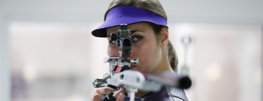 TCU Rifle team photographed in Fort Worth, Texas on August 25, 2017. (Photo by Sharon Ellman)
