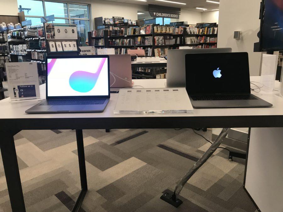 Photo of laptops being sold at the TCU bookstore 
