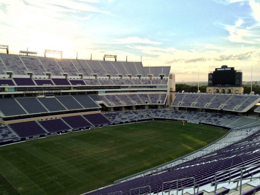 View from the east side of Amon G. Carter Stadium.  (Photo courtesy of Kristen Clarke)