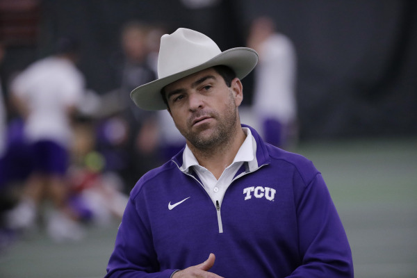 Coach David Roditi at the TCU vs Abilene Christian Men's Tennis match in Fort Worth, Texas on January 18, 2018. (Photo/Gregg Ellman )