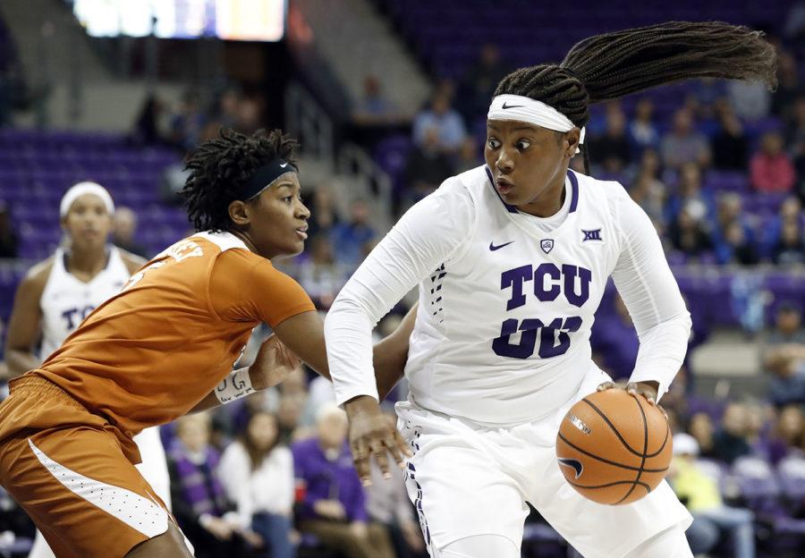 Amy Okonkwo finished her career at TCU as a three time Academic All Big-12 selection and two-time Big 12 Second Team selection. (AP Photo/Tony Gutierrez)