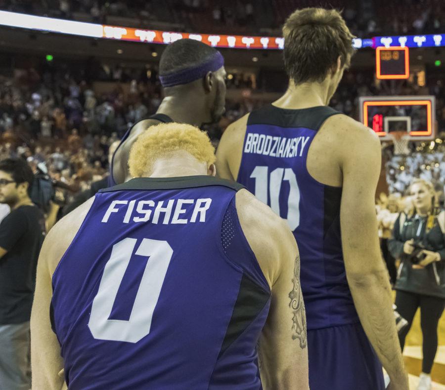 TCU walks off the court following its 99-98 double-overtime loss at Texas. Photo by Cristian ArguetaSoto