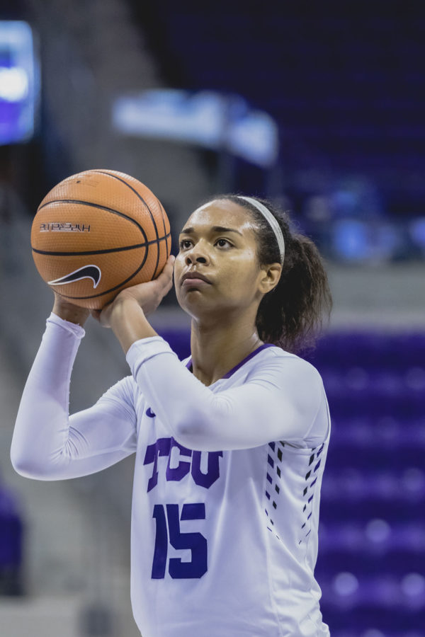 Kianna Ray helped the Horned Frogs to a dominating win in their season opener. Photo by Cristian ArguetaSoto