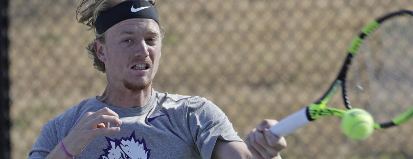 TCU vs San Diego mens tennis at the Bayard H. Friedman Tennis Center in Fort Worth, Texas on January 27, 2018. Courtesy of gofrogs.com