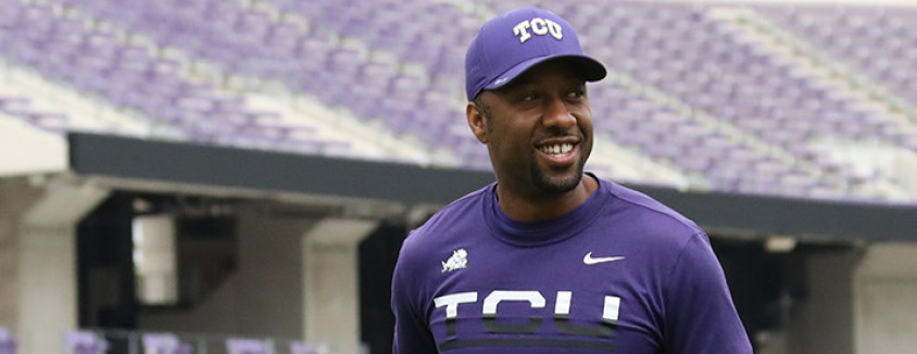 Jeremy+Modkins+was+promoted+to+safeties+coach+from+defensive+analyst+Thursday.+Photo+courtesy+of+gofrogs.com