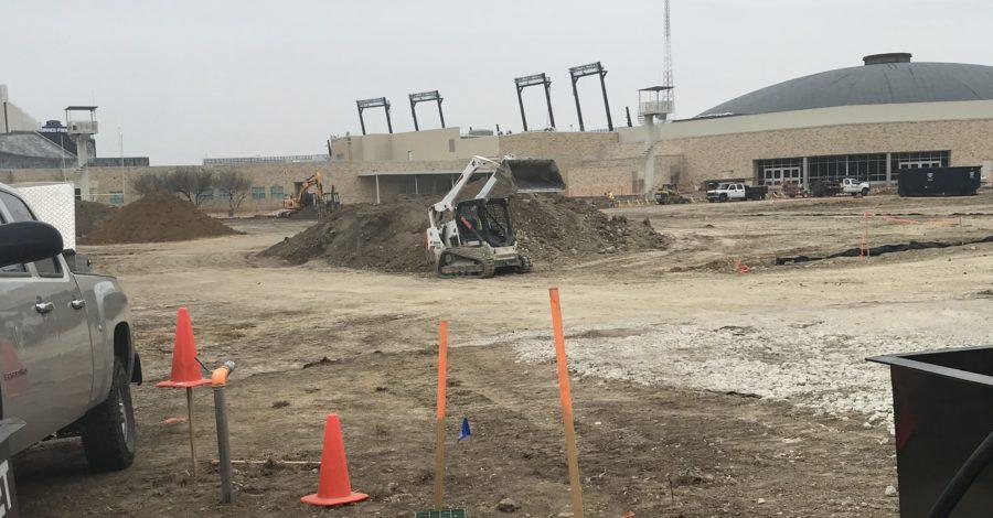 TCU Football practice fields are under renovation. 