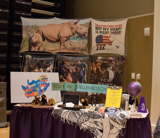 The Center for International Studies presented some information about their new study abroad program in Stellenbosch, South Africa during the Study Abroad Fair held on Feb. 7 in the BLUU Auditorium. (Photo by Michelle Carter)
