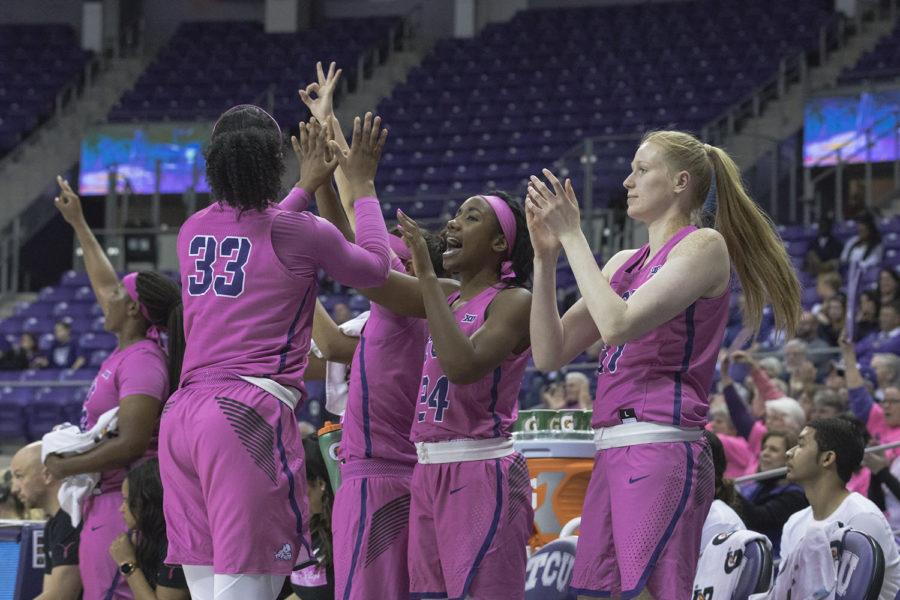 The Horned Frogs celebrate a huge victory. Photo by Cristian ArguetaSoto