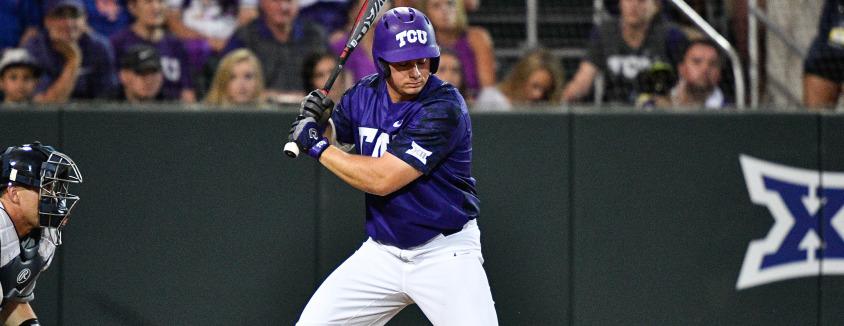 Josh Watson up to bat for the Horned Frogs in the second game of a series against Grand Canyon. Photo courtesy of Gofrogs.com